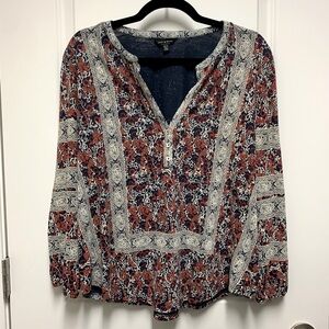 NWT Boho Print Lucky Brand Top